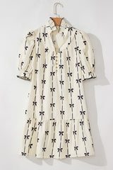 Grace Frill Bow Mini Dress