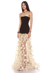 Strapless Flare Gown