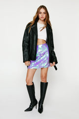 Oval Sequin Mini Skirt | Dress In Beauty