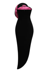 Velvet Flower Slit Maxi Dress | Dress In Beauty