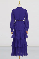 Antheaa Chiffon A-Line Maxi Dress