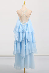 Sibley Halterneck Tiered Ruffle Maxi Dress | Dress In Beauty