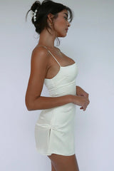 Spaghetti Strap Mini Satin Dress | Dress In Beauty