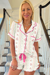 Bow Fruit Print Pajamas Set