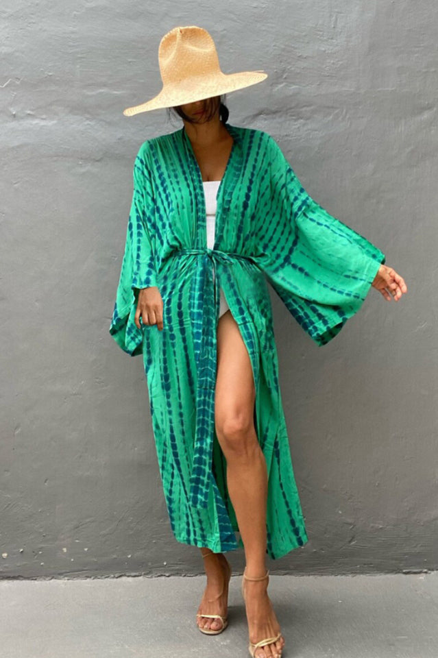 Beach Color Block Printing Cover Up | Dress In Beauty