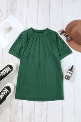 Lace Raglan Sleeve Tee