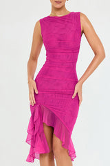 Bay Leaf Ruffle Midi Dress | Dress In Beauty