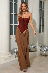 Ardelis Strapless Corset Lace Up Dress