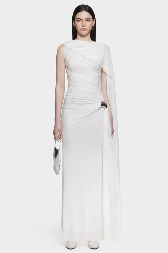 Aubrie Draped Cape Maxi Dress | Dress In Beauty