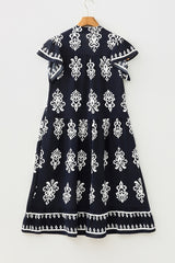 Printed Ruffle Sleeve Midi Dress | Dress In Beauty