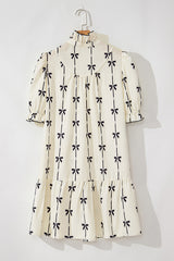 Grace Frill Bow Mini Dress