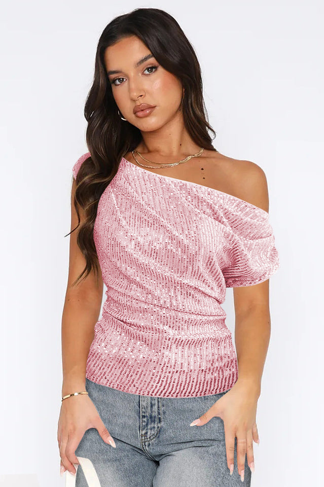 One Shoulder Sequin Top | Dress In Beauty