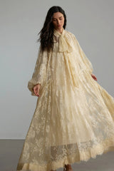 Catharine Floral Lace Sheer Maxi Dress