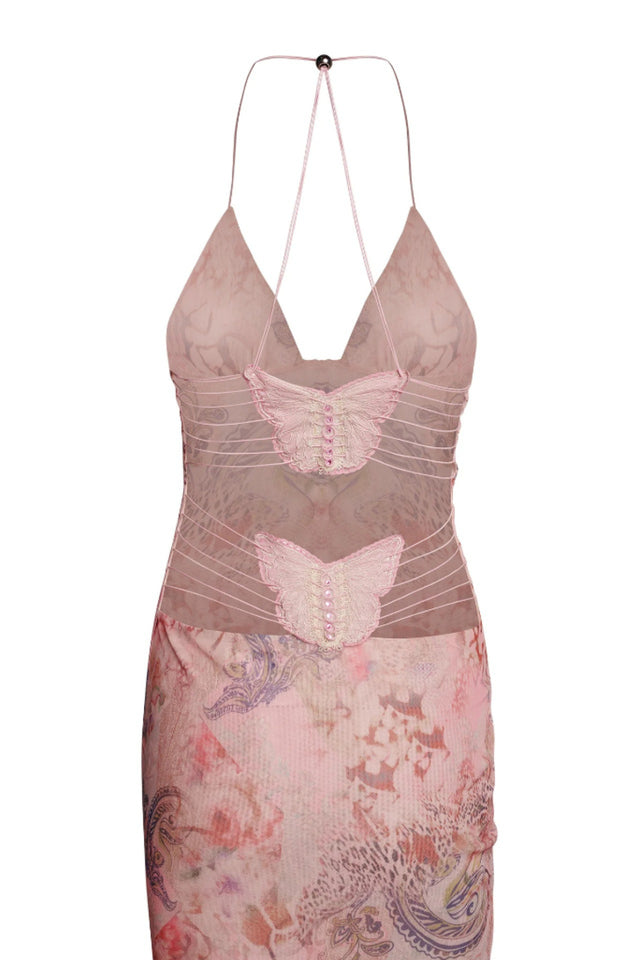 Butterfly Backless Midi Dress | Dress In Beauty