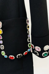 Slade Long Sleeve Rhinestone Embellished Dress | Dress In Beauty