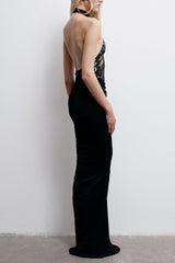 Janice Halterneck Lace Floral Maxi Dress | Dress In Beauty