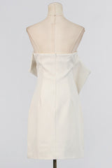 Flower Strapless Ruch Mini Dress