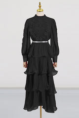 Antheaa Chiffon A-Line Maxi Dress