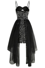 Ariel Black Sequin Diamante Dress | Dress In Beauty