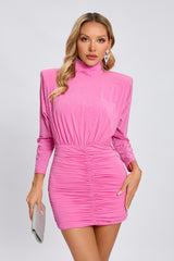 Turtle Crystal Embellished Draped Mini Dress