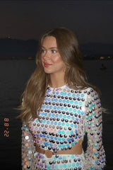 Mirror-Embellished Cutout Dress | Dress In Beauty