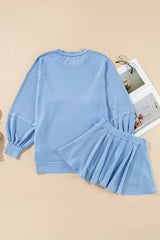 Casual Knit Skirt Set