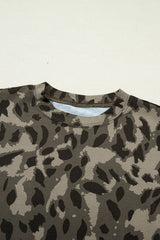 Camo Leopard Print Fitted T-Shirt | Dress In Beauty