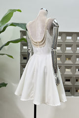 Esther Pearl Embelished Open Back Mini Dress | Dress In Beauty