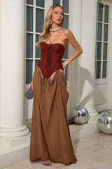 Ardelis Strapless Corset Lace Up Dress