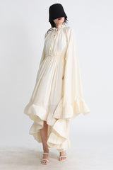 Tie Detailed Ruffled Crepe Dress | Dress In Beauty