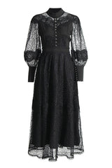 Charlotte Puff Sleeve Lace Maxi Dress | Dress In Beauty