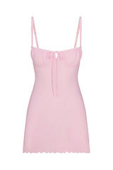 SKIMS Logo Pointelle Mini Dress