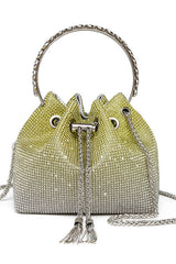 Mattea Crystal Embellished Bucket Bag