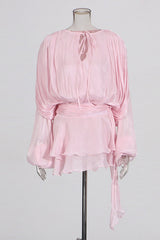 Beryl Pleated Ruffle Hem Mini Dress | Dress In Beauty