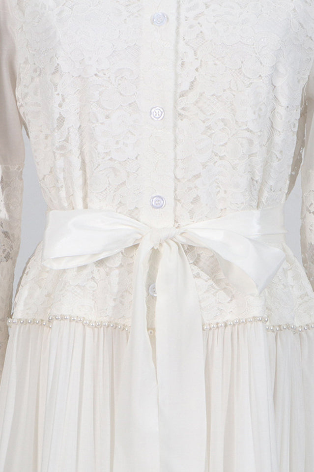 Quenna Lace Panel Midi Dress | Dress In Beauty