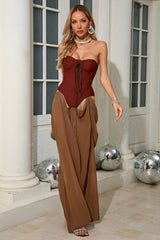 Ardelis Strapless Corset Lace Up Dress