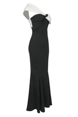 Asymmetric Off Shoulder Maxi Dress | Dress In Beauty