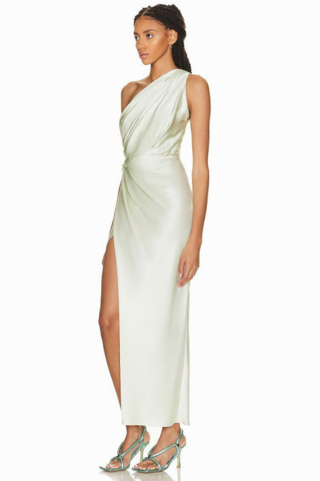 One Shoulder Sleeveless Side Slit Dress | Dress In Beauty