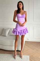 Draped Ruffle Mini Bustier Dress | Dress In Beauty