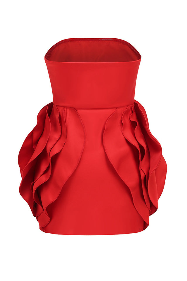Ayat Strapless Flower Mini Dress | Dress In Beauty