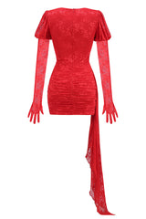 Myra Cutout Draped Mini Dress