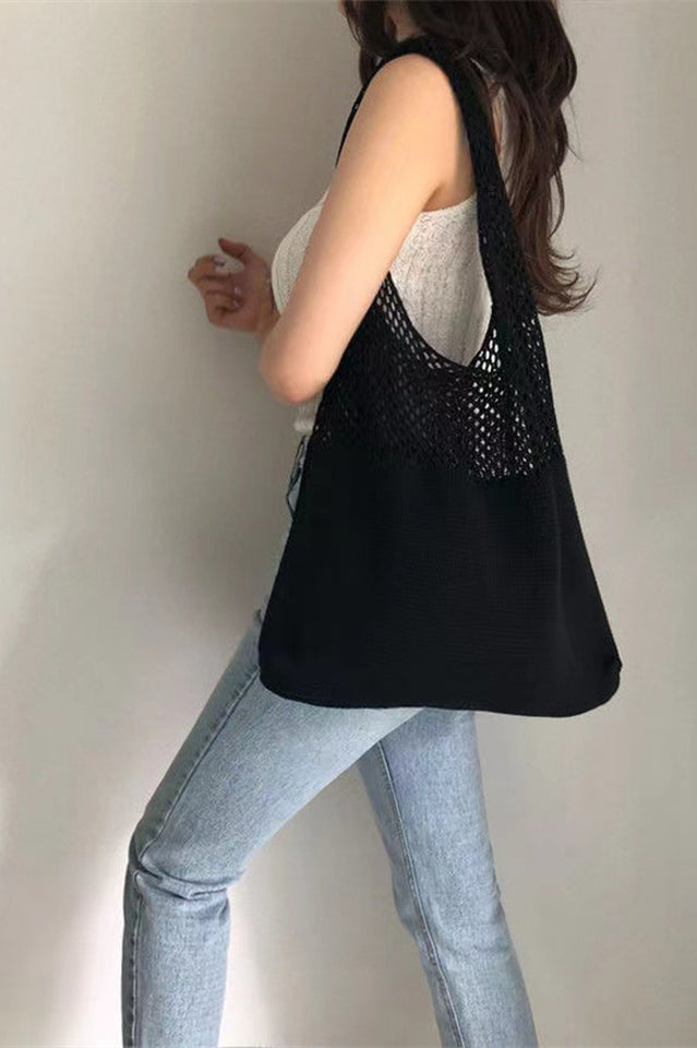 Knit Design Shoulder Bag | Dress In Beauty