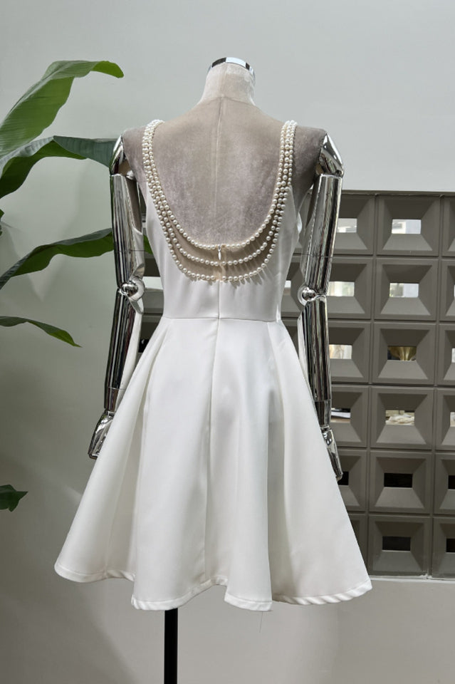 Esther Pearl Embelished Open Back Mini Dress | Dress In Beauty