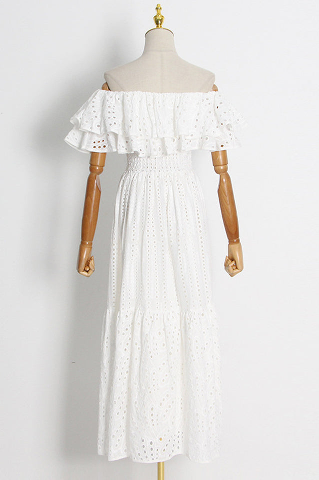 Tulum Off Shoulder Eyelet Dress | Dress In Beauty