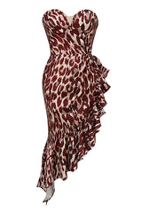 Asymmetrical Ruffle Satin Mini Dress | Dress In Beauty