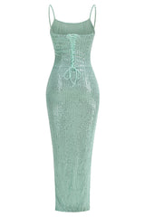 Haya Sequin Corset Maxi Dress