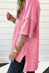 Drop Sleeve Patchwork Plus Tee