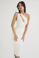 Asymmetric Cutout Midi Dress | Dress In Beauty