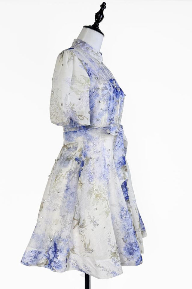 Caroline Floral Print Mini Dress | Dress In Beauty