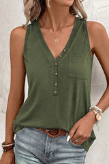 Lambert Half Button Tank Top